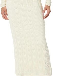 NWT Elegant Cream Maxi Skirt